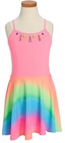 Thumbnail for your product : Flowers by Zoe Embellished Neck Rainbow Tank Dress (Toddler Girls & Little Girls)
