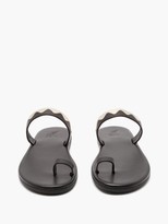 Thumbnail for your product : Ancient Greek Sandals Kyma Leather Slides - Black Gold