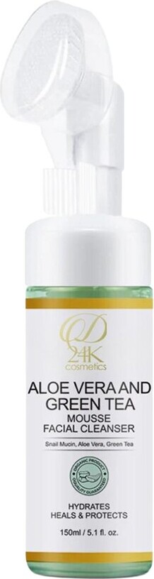 D24K Unisex 5oz Aloe Vera & Green Tea Mousse Facial Cleanser