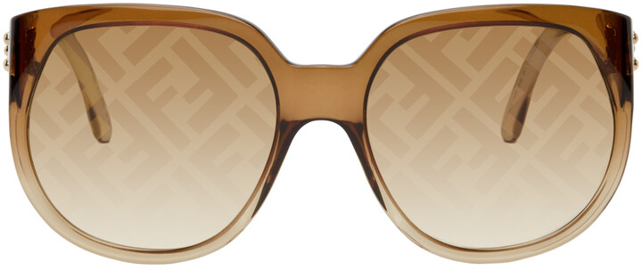 fendi round gradient sunglasses