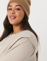 Thumbnail for your product : Only Curve longline sweat dress in beige