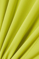 Thumbnail for your product : Emilia Wickstead Valencia Gathered Crepe Midi Dress - Lime green