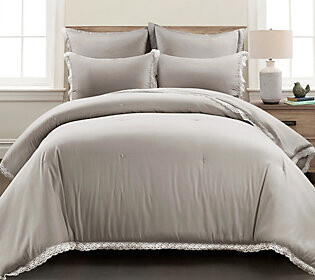 Lush Decor Rosalie Cottage Lace Comforter 5-Piece King by ush Decor