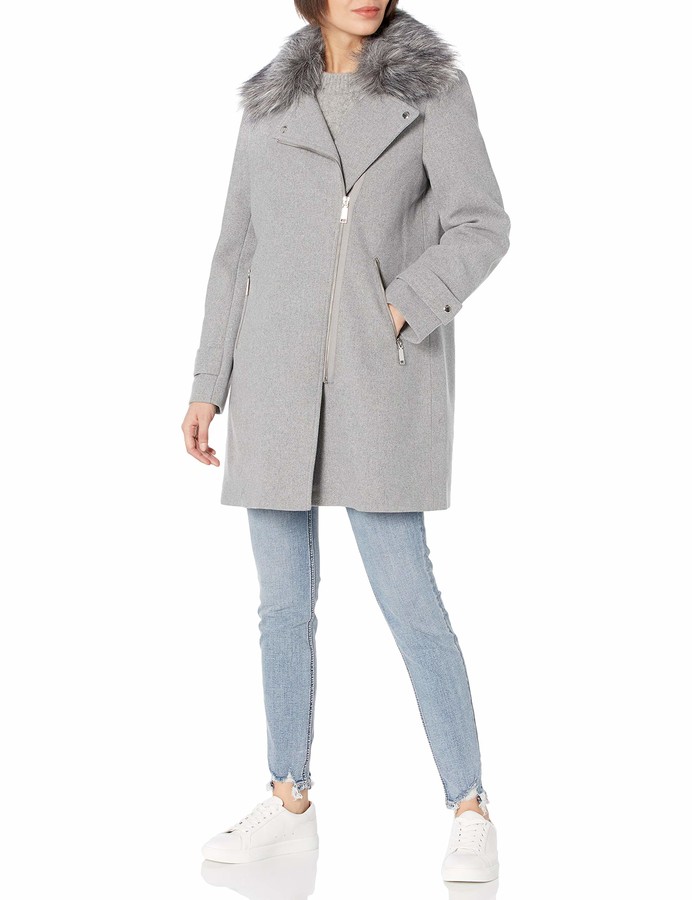 grey zip coat