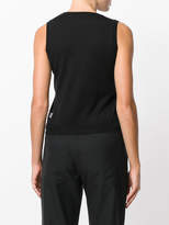 Thumbnail for your product : Versace sleeveless logo intarsia knit