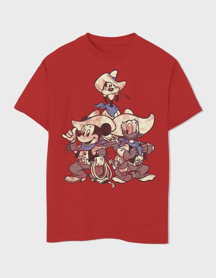 DISNEY Retro Cowboys Distressed Unisex Kids Tee
