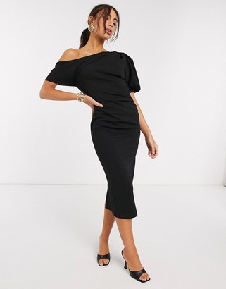 asos one shoulder midi dress