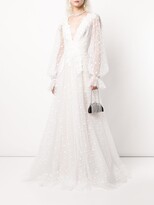 Thumbnail for your product : Tadashi Shoji Gretel dotted lace embroidered bridal dress