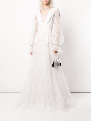 Tadashi Shoji Gretel dotted lace embroidered bridal dress