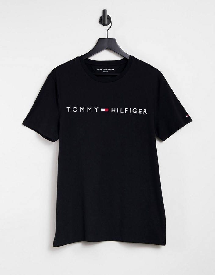 tommy hilfiger black t shirt mens