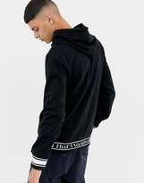 Thumbnail for your product : HUF 1/4 Zip Hoodie With Jacquard Logo Back Ribbing In Black