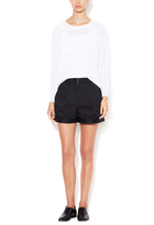 Thumbnail for your product : Helmut Lang Cotton Roll Hem Pleated Shorts