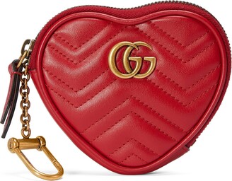 Gucci GG Marmont heart-shaped coin purse