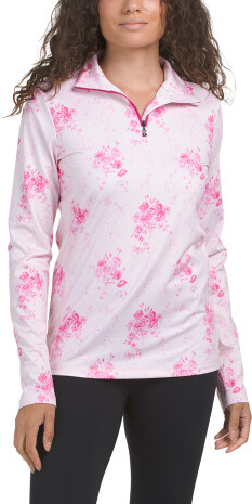 TJMAXX Margo 2 Quarter Zip Base Layer Top, Polyester