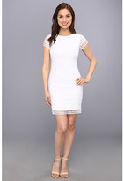 Thumbnail for your product : Laundry by Shelli Segal Cap Sleeve Lace w/ Keyhole Back