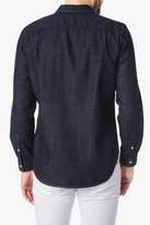 Thumbnail for your product : 7 For All Mankind Double Pocket Denim Shirt In Dark Indigo Rinse