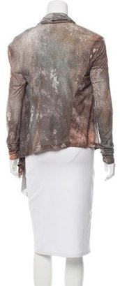 Helmut Lang Printed Open Front Cardigan