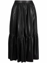 Thumbnail for your product : Pinko Pleated Faux Leather Skirt