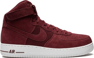 nike air force 1 high red suede