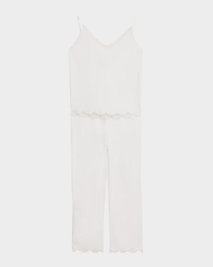Bliss Serenity Lace-Trim Cotton Pajama Set