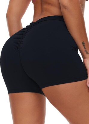Stretch Sexy Booty Yoga Shorts For Women Adjustable Side Ties Running Shorts  Fitness Workout Wicking Tummy Control