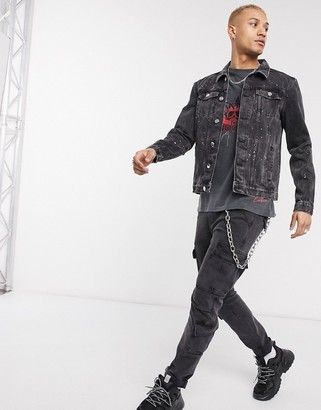 denim jacket paint splatter