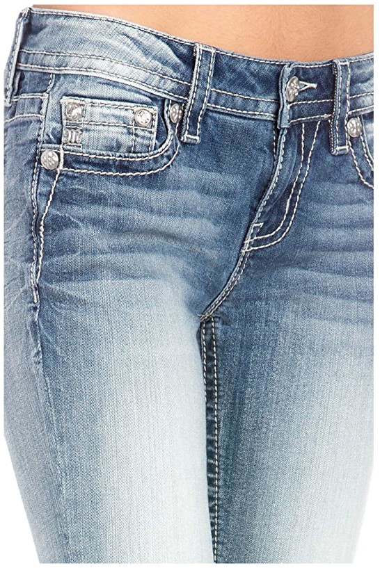 jeans with fleur de lis on pocket