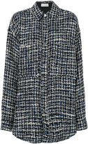 Faith Connexion - tweed oversize shirt - women - coton/Acrylique/Polyamide/Laine - XS
