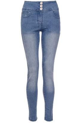 Quiz Blue Denim Skinny Leg Stretch Trousers