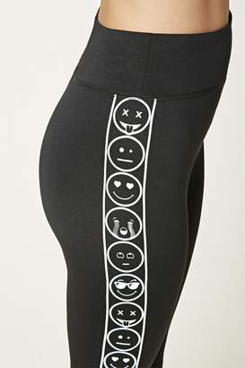 Forever 21 Happy Face Graphic Leggings