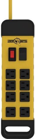 Yellow Jacket 5148 8-Outlet Metal Power Block With 2.4A USB, 6' Length Cord