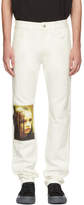 Thumbnail for your product : Raf Simons White Christiane F. Wet Hair Patch Regular Jeans