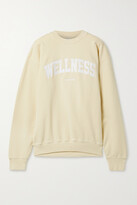 Thumbnail for your product : Sporty & Rich Wellness Embroidered Cotton-jersey Sweatshirt - Yellow