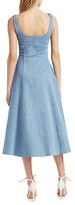 Thumbnail for your product : Adam Lippes Scoopneck Chambray Button-Front Midi Dress