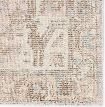 Birch Lane Alara Oriental Handmade Flatweave Wool/Rayon Area Rug in Light brown/Gray