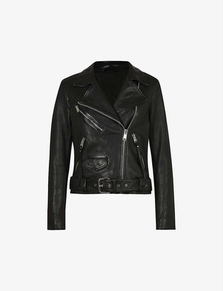 AllSaints Griffen leather biker jacket