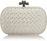 Thumbnail for your product : Bottega Veneta The Knot embroidered intrecciato leather clutch
