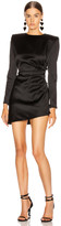 Thumbnail for your product : Saint Laurent Long Sleeve Mini Dress in Black | FWRD