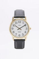 Thumbnail for your product : Timex Black Leather Gold Case Watch