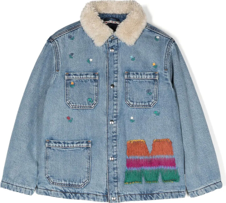 Marni Kids Embroidered Denim Jacket