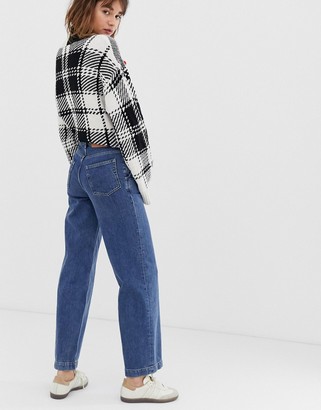 Selected Mary high waisted wide leg jeans