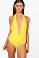Thumbnail for your product : boohoo Petite Plunge Front Swimsuit