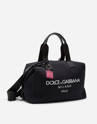 Dolce & Gabbana Neoprene Palermo Bag With Printed Logo