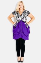 Thumbnail for your product : City Chic Colorblock Front Zip Pleat Tunic (Plus Size)
