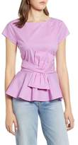 Thumbnail for your product : Halogen Bow Detail Peplum Top
