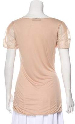 Valentino Lace Short Sleeve Top