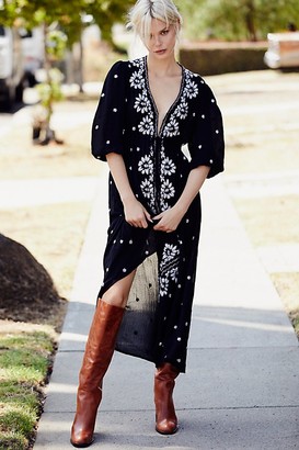 free people embroidered fable midi dress