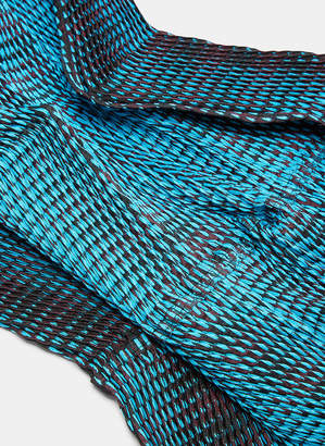 Issey Miyake Planet Three-Dimensional Scarf in Turquoise, Burgundy and Black