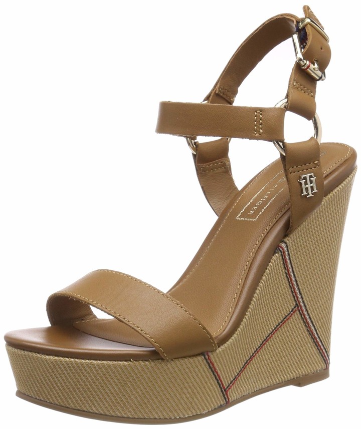 Tommy Hilfiger Women's Elevated Leather Wedge Platform Sandals - ShopStyle
