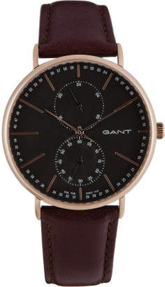 Gant Wilmington, Rose Gold, Grey Dial - Brown Leather